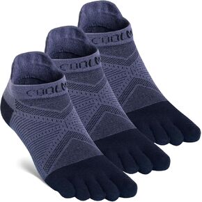 likloks Toe Socks for Men and Women Athletic Runing Ankle Socks with Toes (3 Pairs)