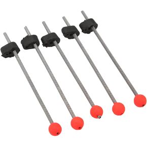 Red Ball Spring Rod Tip, 5PCS Ice Fishing Pole Spring Ball Tip High Strength Outdoor Durable for Reservoir Fishing(S)