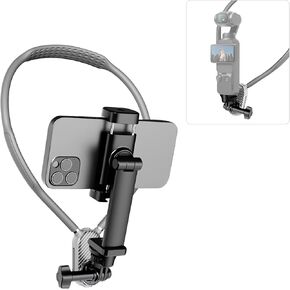 Quick Release Neck Cell Phone Holder for Smartphone and Action Cameras – Hands-Free POV/Vlog Neck Holder Compatible with iPhone Android GoPro DJI Insta360 Devices