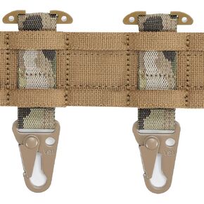 Tactical Gear Clip with Clash Hook, T-Mount Molle Key Clip, Battle Belt Clip for Bag, Vest, and Molle System Accessories