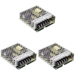 LRS-50-12 Switching Power Supply, Single Output, 12V, 4.2A, 50.4W, 3.9" L x 3.23" W x 1.18" H (Pack of 3)