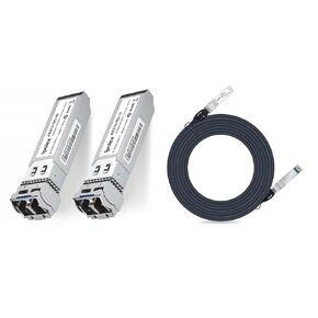 ipolex 1 Pack 10G SFP+ Twinax Cable, 9m (29.53ft) and 2 Pack SFP+ 10GBase LR Singlemode Module