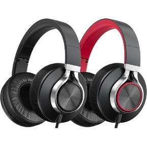 AILIHEN Headphones Wired with Microphone, Over-Ear Corded Noise Isolating Headsets with Volume Control 3.5mm for Chromebook, Smartphone
