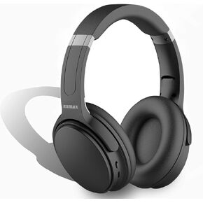 EXMAX H5 Bluetooth Headphones Over Ear ANC Hi-Fi Stereo Wireless/Wired Over-Ear Headphones + Microphone Foldable Comfortable Earmuffs Earpads 25 Hours Playtime for Online Class PC Cellphones TV