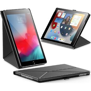 INFILAND Case for iPad 6th / 5th Generation (2018/2017) iPad 9.7 Inch case, iPad Air 2 / Air 1 – Magnetic Origami Slim Cover with Pencil Holder, Multi-Angle Stand, Auto Wake/Sleep– Black