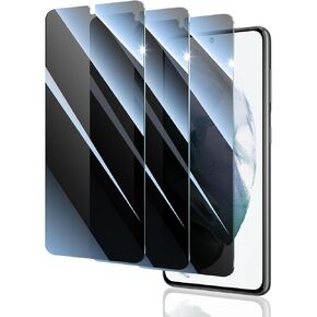 Privacy Screen Protector and Camera Lens Protector for Samsung Galaxy S21 FE, Double Shatterproof Anti-Spy Tempered Glass Film, Private Protection, [Anti-Scratch][9H Hardness], 3-Pack Each