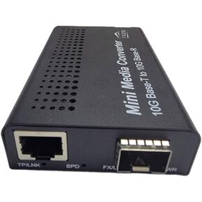 iszo 10G Media Converter, 10G SFP to RJ45, Fiber to Ethernet Converter, 10G Base-T SFP+ Ethernet Media Converter,1G/2.5G/5G/10G Adaptive,Support XGS-PON Stick was-110,MINI-SFPMC10G