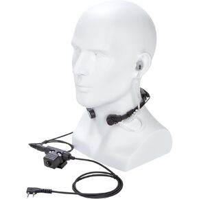 Throat Mic Tactical Earpiece U94 PTT 2 Pin TK Jack 7.0mm Plug Push to Talk Headset for for Kenwood TYT Baofeng UV5R BF-F8HP UV-17 BF888S Quansheng UV-K58 UV-K6 Walkie Talkie