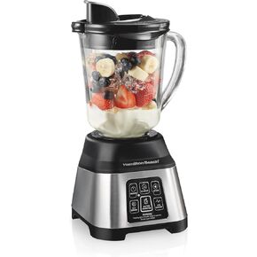 Hamilton Beach Smoothie Smart Blender with 5 Functions Including Auto-Cycle For Shakes & Smoothies, 40oz Glass Jar Dial, Stainless Steel (56208) in Kuwait