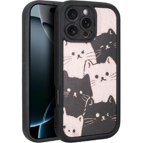 Phone Case for iPhone16 Pro Max Case, Cute Cat Phone Holder for Women Girls, Drop Protection and Stylish Durable TPU Protective Kitty Phone Cover Girly (for iPhone 16 Pro Max)