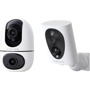 virtavo Indoor Security Camera with Outdoor Camera