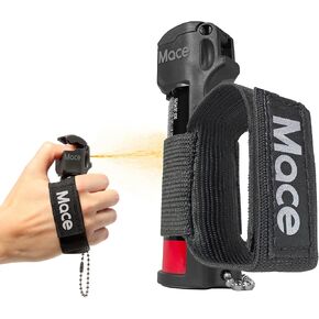 Mace Brand Sport Model Pepper Spray, 0.63 oz, 12 Feet Range, Max Strength 10% OC Formula, Long Lasting UV Dye, Adjustable Hand Strap, Self Defense Pepper Spray for Women & Men