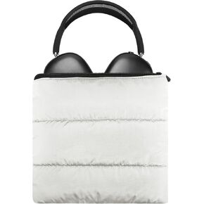 Geekria NOVA Headphones Puffy Pouch, Compatible with AirPods Max Headphone and More, Headset Carrying Bag, Soft Travel Pouch Case for Over-Ear Headphones (White)