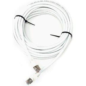 Indoor & Outdoor Cat5e Ethernet Cable, 10ft, Waterproof Direct Burial Shielded, White
