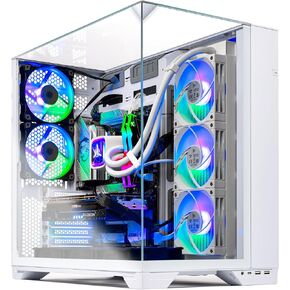 Skytech O11 Vision Gaming PC Desktop, Ryzen 7 9800X3D 4.7 GHz (5.2 GHz Turbo Boost), AMD RX 9070 XT 16GB GDDR6, 2TB Gen4 NVMe SSD, 32GB DDR5 RAM 6000 RGB, 850W Gold PSU, 360mm ARGB AIO, Wi-Fi, Win 11