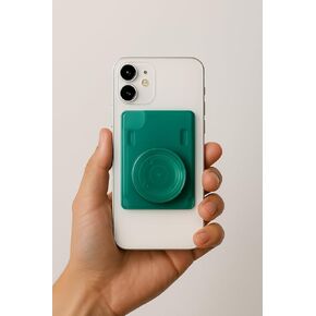 Get A Grip Now - Magnetic Wallet Phone Grip – MagSafe Compatible, Translucent Design, Slim and Lightweight, Grip for Smartphone (Wal-PhoneGrip- Clear)