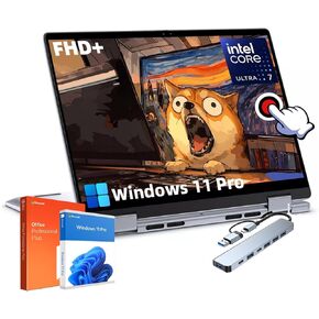 Dell Inspiron 14 7440 Laptop Computer - Office Lifetime, 14" FHD + Touchscreen, Core 7 150U(Beat i7-1355U), 64GB DDR5, 2TB SSD, Backlit KB, Fingerprint Reader, Win 11 Pro, w/Accessories