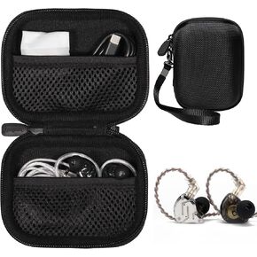 CaseSack case for KZ ZS10 Pro, Linsoul 4BA+1DD 5 Driver in Ear Monitor, HiFi Metal Earphones (Black) (Black)