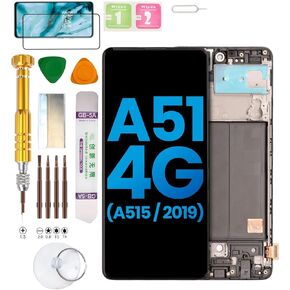 (Without Fingerprint) LCD Display Assembly for Samsung Galaxy A51 4G Version SM-A515U, SM-A515U1, SM-A515V, SM-A515F, SM-A515F/N, SM-A515W, SM-A515X, SM-S515DL Screen Replacement kit
