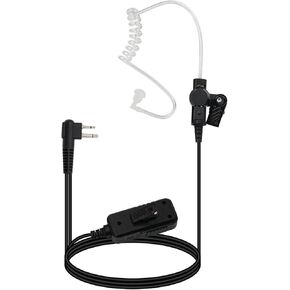 Retevis AI Active Noise Reduction Walkie Talkie Earpiece,Rechargable,Kevlar Wire,Compatible with Motorola CP200d CP200 CP185 CP100d DTR700 DLR1060 RMU2040 Radio,Two Way Radio Earpiece with Mic(1 Pack)
