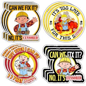 12 PCS Can We Fix It Sticker, Funny Hard Hat Sticker, Blue Collar Stickers, Gifts for Builder Co-Worker, Welding Meme Decals for Toolbox, Helmet, Laptop, Water Bottle, Tumbler