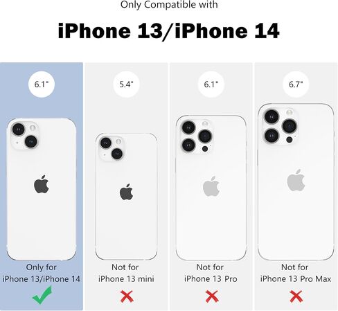 Ztofera for iPhone 13/14 حالة مغناطيسية متوافقة مع Magsafe ، تصميم نمط الأزهار الجمالي اللطيف للنساء الفتاة ، غطاء الهاتف الصلب المضاد للدوار لـ iPhone 13/14-Big White Flower in Kuwait