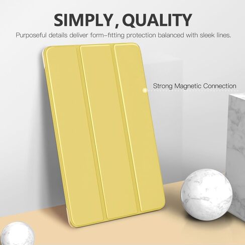 حافظة MoKo تناسب سامسونج جالاكسي تاب S5e 2019، غطاء رفيع للغاية ورفيع ثلاثي الطي مع ظهر بلوري مع تنبيه تلقائي ونوم لجهاز جالاكسي تاب S5e SM-T720/SM-T725 2019 اللوحي - أسود in Kuwait