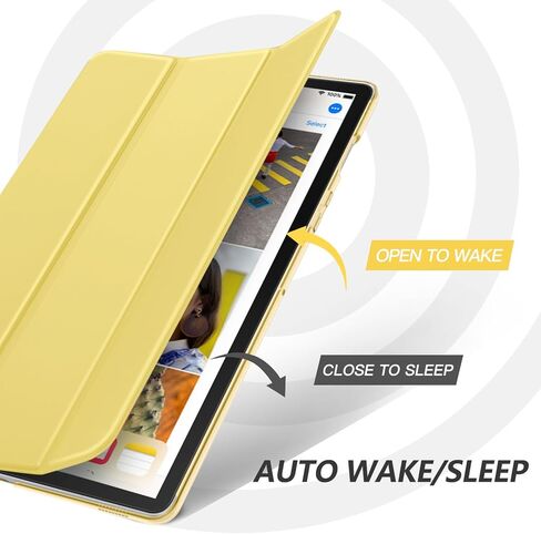 حافظة MoKo تناسب سامسونج جالاكسي تاب S5e 2019، غطاء رفيع للغاية ورفيع ثلاثي الطي مع ظهر بلوري مع تنبيه تلقائي ونوم لجهاز جالاكسي تاب S5e SM-T720/SM-T725 2019 اللوحي - أسود in Kuwait