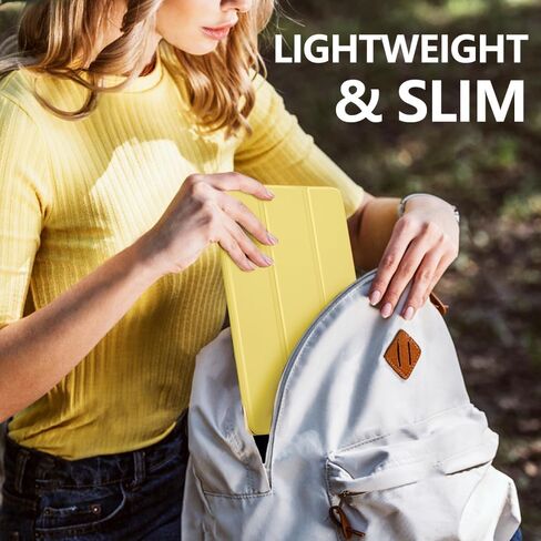 حافظة MoKo تناسب سامسونج جالاكسي تاب S5e 2019، غطاء رفيع للغاية ورفيع ثلاثي الطي مع ظهر بلوري مع تنبيه تلقائي ونوم لجهاز جالاكسي تاب S5e SM-T720/SM-T725 2019 اللوحي - أسود in Kuwait