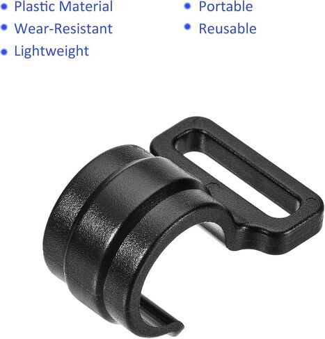 10 Pack C-Clips Clamps for Tent Pole - Plastic Clips Tent Hook Awning Clamps Fasteners, Apply to Camping Hiking (11mm, Black) in Saudi Arabia