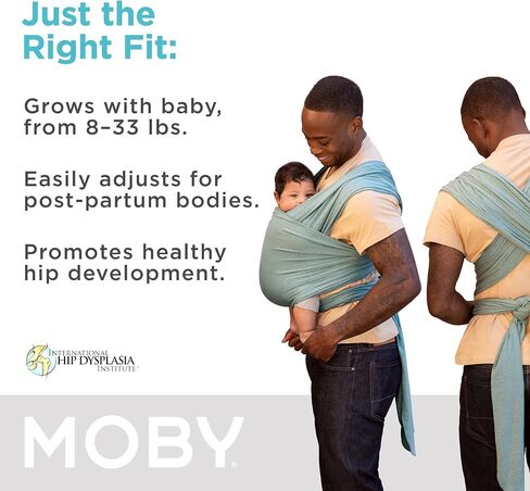 Moby Wrap Baby Carrier | Element | Baby Wrap Carrier for Newborns & Infants | #1 Baby Wrap | Baby Gift | Keeps Baby Safe & Secure | Adjustable for All Body Types | Perfect for Mom & Dad | Asphalt in Saudi Arabia