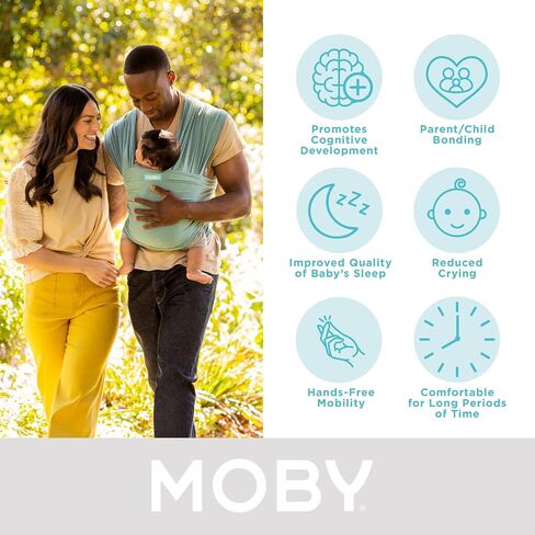 Moby Wrap Baby Carrier | Element | Baby Wrap Carrier for Newborns & Infants | #1 Baby Wrap | Baby Gift | Keeps Baby Safe & Secure | Adjustable for All Body Types | Perfect for Mom & Dad | Asphalt in Saudi Arabia