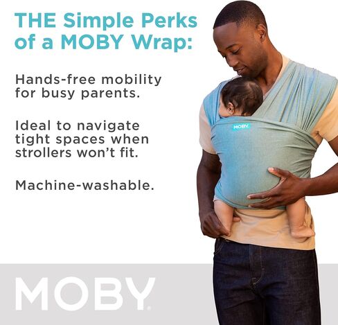Moby Wrap Baby Carrier | Element | Baby Wrap Carrier for Newborns & Infants | #1 Baby Wrap | Baby Gift | Keeps Baby Safe & Secure | Adjustable for All Body Types | Perfect for Mom & Dad | Asphalt in Saudi Arabia