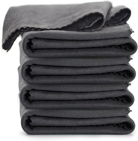 Microsuede Gun Cloth Lint Free - 12"x12" Gun Cleaning Cloth Large Gun Cleaning Rags - Soft, Highly Absorbent Gun Cleaning Supply Cloth - Washable Durable Microfiber Cloth for Guns - 3 Pack, Dark Gray in Saudi Arabia