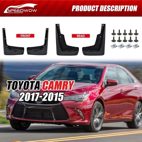 واقيات الطين SPEEDWOW مناسبة لسيارة Toyota Corolla 2014-2017 (بدون مشاعل الحاجز)، الأمامية والخلفية 4 قطعة/مجموعة in Kuwait