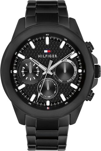 Tommy Hilfiger Men's Multifunction Stainless Steel Case and Link Bracelet Watch, Color: Grey (Model: 1792061) in Kuwait