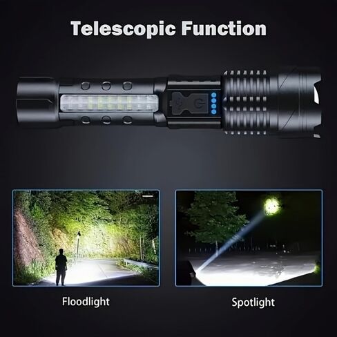 Flash Force Tactical Flashlight, 2 PCS Flashlights High Lumens, with 7 Light Modes, Ipx6 Waterproof, with Strobe, 18650 Battery Powered, Camping 2025 Must Haves (2 PCS) in Saudi Arabia