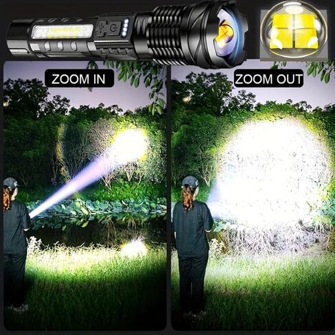 Flash Force Tactical Flashlight, 2 PCS Flashlights High Lumens, with 7 Light Modes, Ipx6 Waterproof, with Strobe, 18650 Battery Powered, Camping 2025 Must Haves (2 PCS) in Saudi Arabia