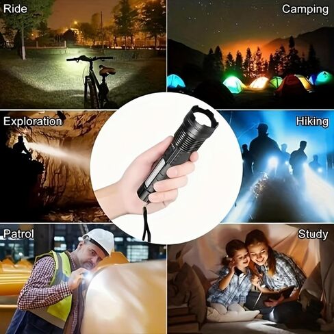 Flash Force Tactical Flashlight, 2 PCS Flashlights High Lumens, with 7 Light Modes, Ipx6 Waterproof, with Strobe, 18650 Battery Powered, Camping 2025 Must Haves (2 PCS) in Saudi Arabia