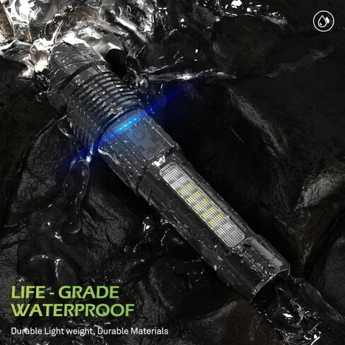 Flash Force Tactical Flashlight, 2 PCS Flashlights High Lumens, with 7 Light Modes, Ipx6 Waterproof, with Strobe, 18650 Battery Powered, Camping 2025 Must Haves (2 PCS) in Saudi Arabia
