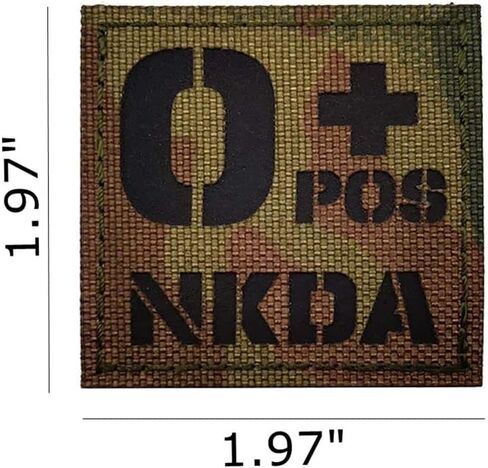 IR Reflective Tactical Blood Type Replacement for Red AB Positive NKDA POS Patch Nylon Military Morale Badge for Outdoors (Replacement for Red AB Positive) in Saudi Arabia