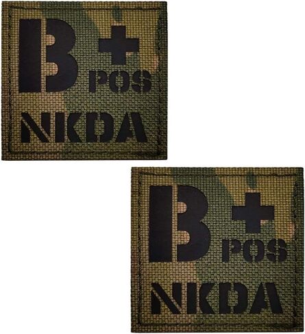 IR Reflective Tactical Blood Type Replacement for Red AB Positive NKDA POS Patch Nylon Military Morale Badge for Outdoors (Replacement for Red AB Positive) in Saudi Arabia