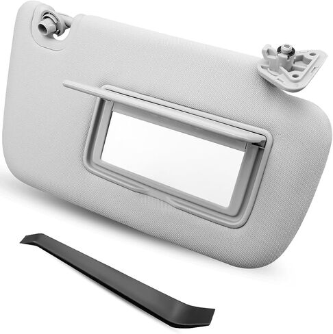 Left Driver Side Sun Visor Fit for Nissan Sentra 2013 2014 2015 2016 2017 2018 2019, Sun Protection Shade with Makeup Mirror Replace 96401-3SG8A, Gray in Kuwait