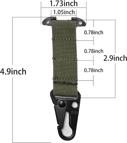 Tactical Gear Clip with Clash Hook, T-Mount Molle Key Clip, Battle Belt Clip for Bag, Vest, and Molle System Accessories in Saudi Arabia