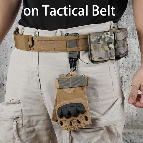 Tactical Gear Clip with Clash Hook, T-Mount Molle Key Clip, Battle Belt Clip for Bag, Vest, and Molle System Accessories in Saudi Arabia