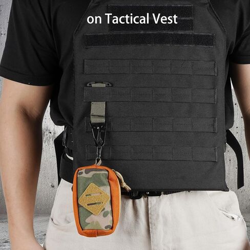 Tactical Gear Clip with Clash Hook, T-Mount Molle Key Clip, Battle Belt Clip for Bag, Vest, and Molle System Accessories in Saudi Arabia