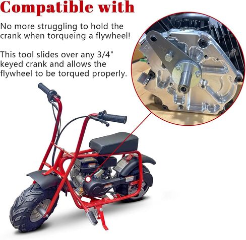 3/4" Crankshaft Holder Tool For 3/4" Cranks Aluminium Red in Kuwait