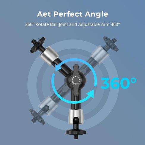 SmallRig 5.5 Inches Adjustable Friction Articulating Magic Arm, with Both 1/4" Screw for LCD Monitor/LED Lights - 2065B in Saudi Arabia