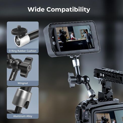 SmallRig 5.5 Inches Adjustable Friction Articulating Magic Arm, with Both 1/4" Screw for LCD Monitor/LED Lights - 2065B in Saudi Arabia