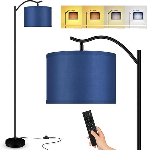 BoostArea Floor Lamp for Living Room,Arc Floor Lamp with Remote Control,Stepless Dimmable Brightness & Colors Temperature 2700k-6500k,Modern Standing Lamp for Bedroom Study Room Office,White in Saudi Arabia